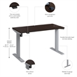 Move 40 Series 48W Adjustable Standing Desk in Mocha Cherry - Engineered Wood