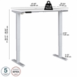 Move 40 Series 48W Height Adjustable Desk in White - Engineered Wood