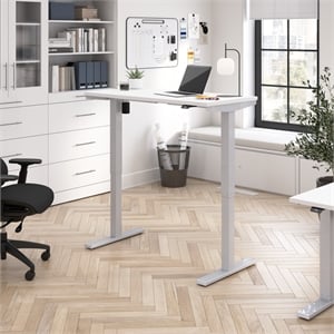 Move 40 Series 48W Adjustable Standing Desk in White - Engineered Wood