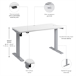 Move 40 Series 48W Adjustable Standing Desk in White - Engineered Wood