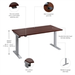 Move 40 Series 60W Adjustable Standing Desk in Hansen Cherry - Engineered Wood