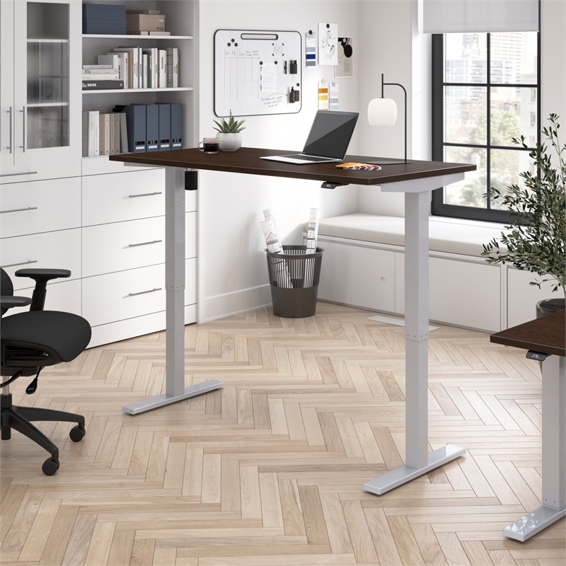 Move 40 Series 60W Adjustable Standing Desk in Mocha Cherry - Engineered Wood