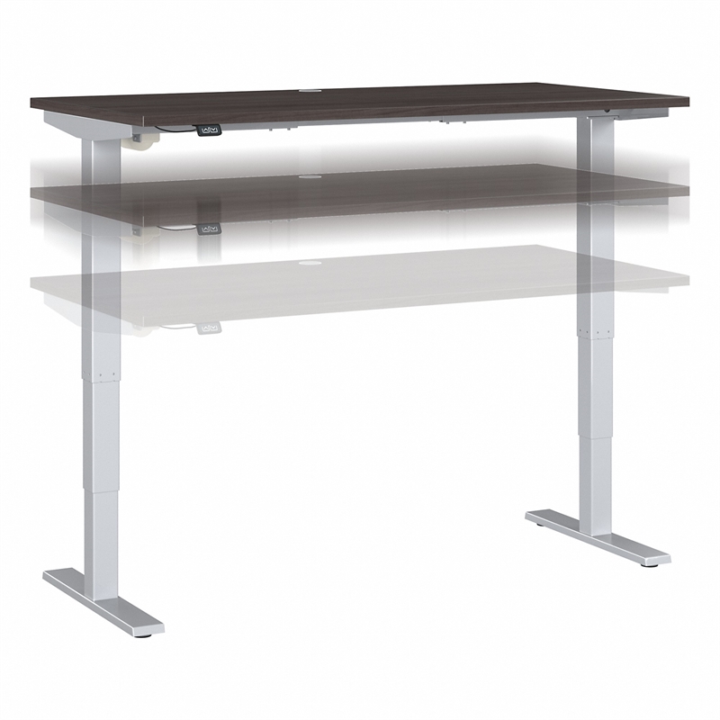 Move 40 Series 60W Height Adjustable Desk in Storm Gray - Engineered Wood
