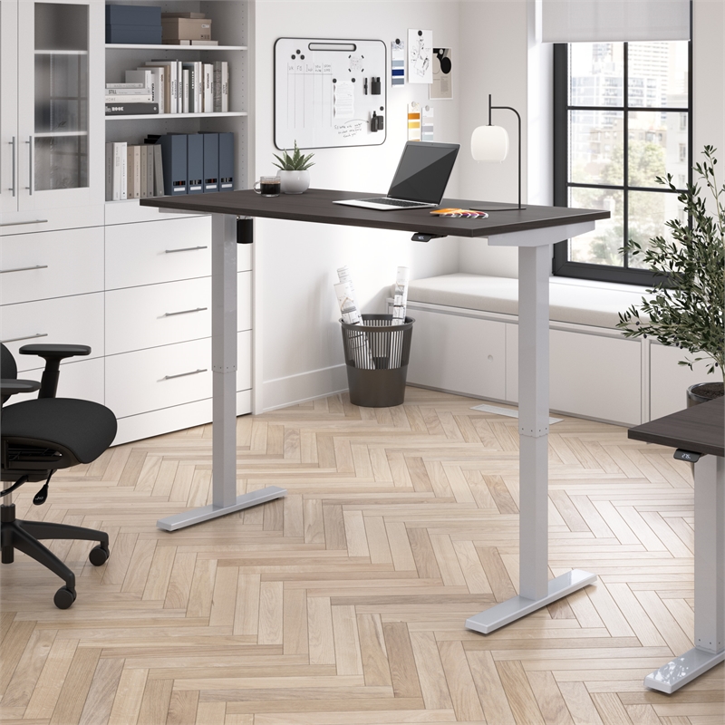Move 40 Series 60W Adjustable Standing Desk in Storm Gray - Engineered Wood