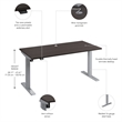 Move 40 Series 60W Adjustable Standing Desk in Storm Gray - Engineered Wood