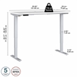 Move 40 Series 60W Height Adjustable Desk in White - Engineered Wood