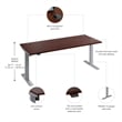 Move 40 Series 72W Adjustable Standing Desk in Hansen Cherry - Engineered Wood