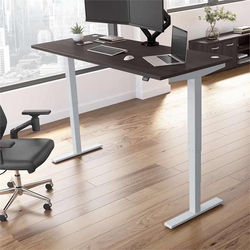 Move 40 Series 72W Height Adjustable Desk in Storm Gray - Engineered Wood