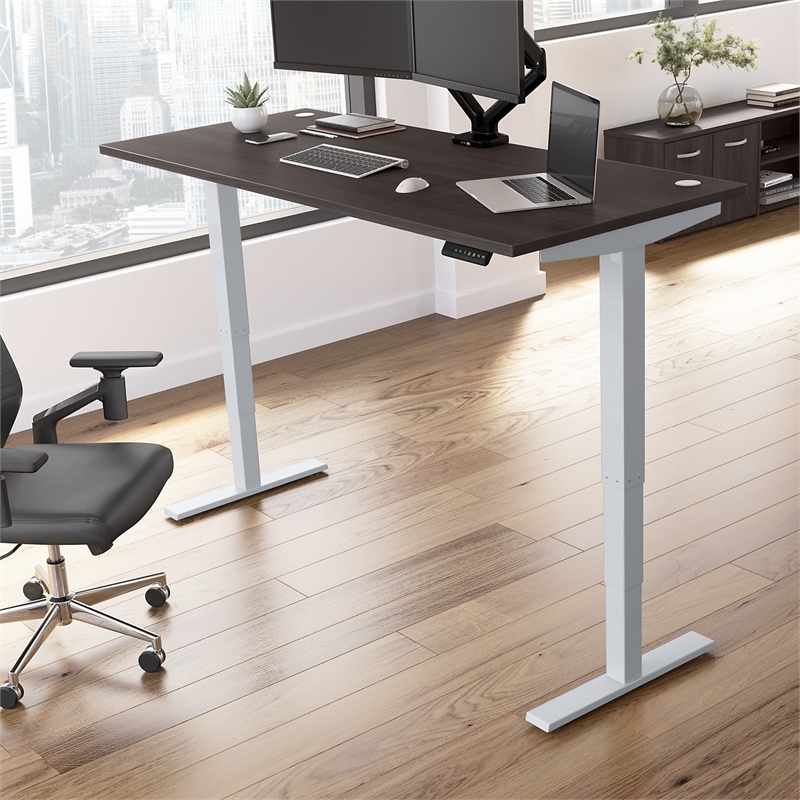 Move 40 Series 72W Height Adjustable Desk in Storm Gray - Engineered Wood