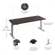 Move 40 Series 72W Adjustable Standing Desk in Storm Gray - Engineered Wood