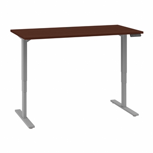 move 80 series 60w x 30d adjustable desk in harvest cherry - engineered wood