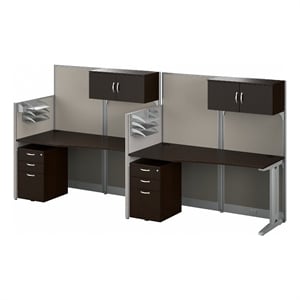 Bush Business Furniture Office In An Hour 2 Person Straight Workstations With Storage