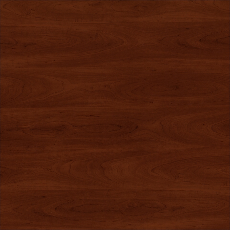 Office in an Hour 4 Person L Cubicle Desk Set in Hansen Cherry - Engineered Wood