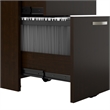 Office in an Hour 4 Person L Cubicle Desk Set in Mocha Cherry - Engineered Wood