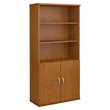 Series C 36W 5 Shelf Bookcase with Doors in Natural Cherry - Engineered Wood