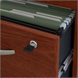 Series C 72W x 30D Office Desk with Drawers in Mahogany - Engineered Wood
