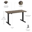 Move 60 Series 48W Adjustable Standing Desk in Modern Hickory - Engineered Wood