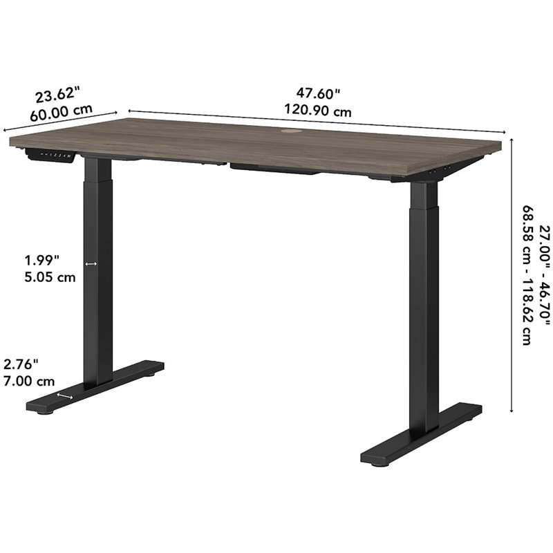Move 60 Series 48W x 24D Adjustable Desk in Modern Hickory - Engineered Wood