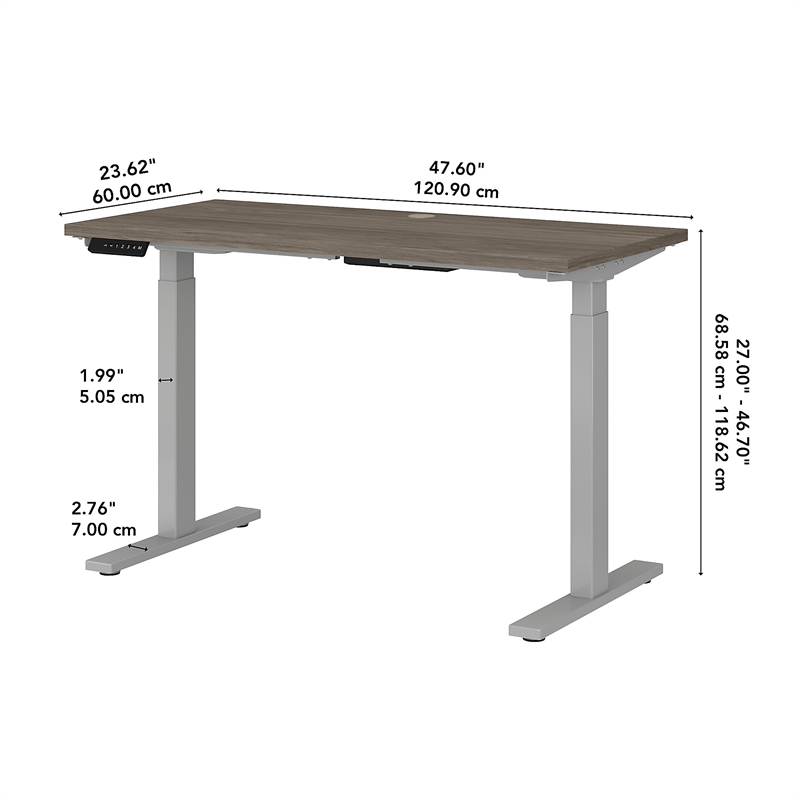 Move 60 Series 48W x 24D Adjustable Desk in Modern Hickory - Engineered Wood