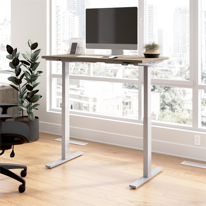 Move 60 Series 48W Adjustable Standing Desk in Modern Hickory - Engineered Wood