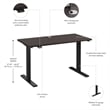 Move 60 Series 48W Adjustable Standing Desk in Storm Gray - Engineered Wood