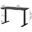 Move 60 Series 48W x 24D Height Adjustable Desk in Storm Gray - Engineered Wood