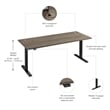 Move 60 Series 72W Adjustable Standing Desk in Modern Hickory - Engineered Wood