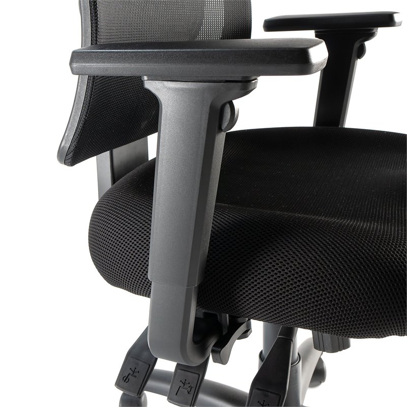 Series A High Back Multifunction Executive Office Chair in Black Fabric