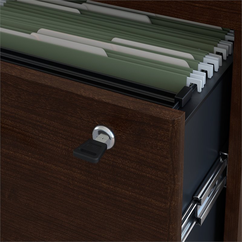 Easy Office Lateral File Cabinet in Mocha Cherry - Engineered Wood