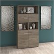 Office 500 5 Shelf Bookcase with Doors in Modern Hickory - Engineered Wood