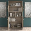 Office 500 5 Shelf Bookcase with Doors in Modern Hickory - Engineered Wood