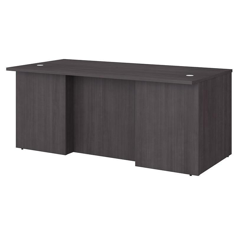 Office 500 72W x 36D Executive Desk in Storm Gray - Engineered Wood