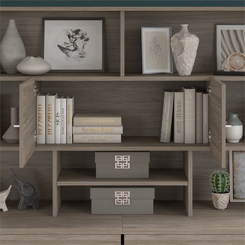 Office 500 72W Desk Hutch in Modern Hickory - Engineered Wood
