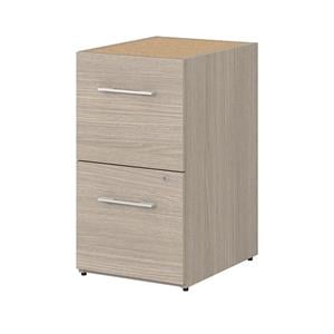 office 500 16w 2 drawer file cabinet in sand oak - engineered wood