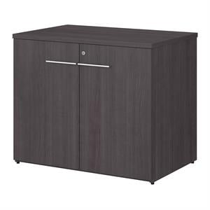 office 500 36w storage cabinet with doors in storm gray - engineered wood