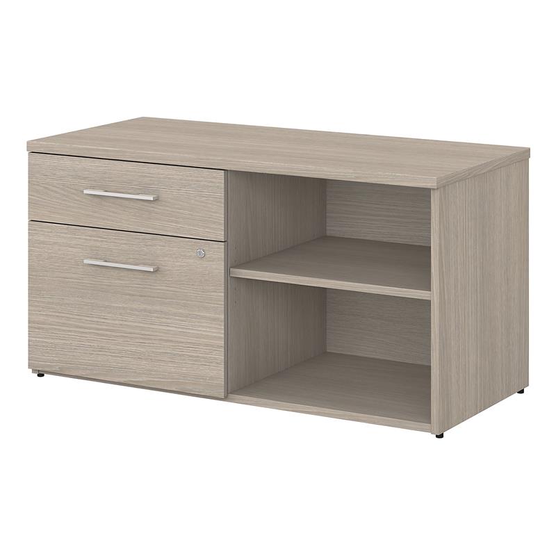 Office 500 Low Storage with Drawers in Sand Oak Engineered
