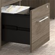 Office 500 72W U Shaped Desk with Hutch in Modern Hickory - Engineered Wood