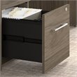 Office 500 72W L Shaped Desk with Drawers in Modern Hickory - Engineered Wood