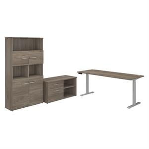 bush business furniture office 500 72w x 30d height adjustable standing desk with storage