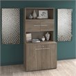 Office 500 Tall Storage Cabinet with Doors in Modern Hickory - Engineered Wood