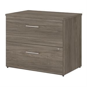 office 500 36w 2 drawer lateral file cabinet in modern hickory - engineered wood