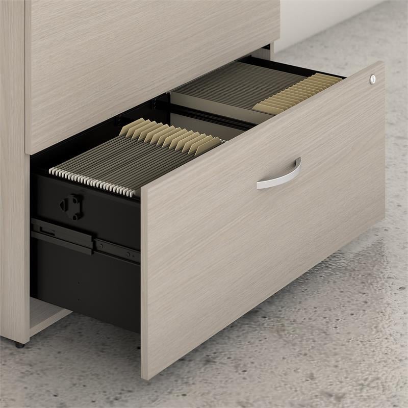 Studio C 2 Drawer Lateral File Cabinet in Sand Oak - Engineered Wood