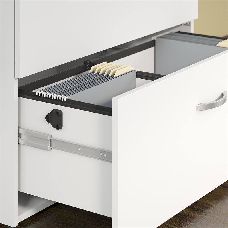 Easy Office 2 Drawer Lateral File Cabinet in Pure White - Engineered ...