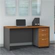 Series C 60W Office Desk with Drawers in Natural Cherry - Engineered Wood