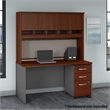 Series C 60W Desk with Hutch and Drawers in Hansen Cherry - Engineered Wood