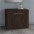 Office 500 36W Storage Cabinet with Doors in Black Walnut - Engineered Wood