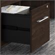 Office 500 72W L Shaped Desk with Drawers in Black Walnut - Engineered Wood