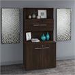 Office 500 Tall Storage Cabinet with Doors in Black Walnut - Engineered Wood