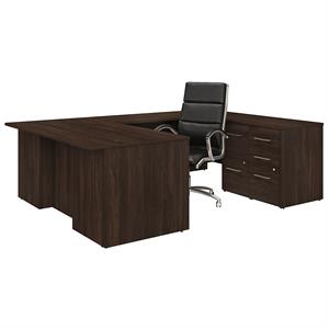 Bush Business Furniture Office 500 72W Breakfront U Desk With Storage and Modelo Manager Chair