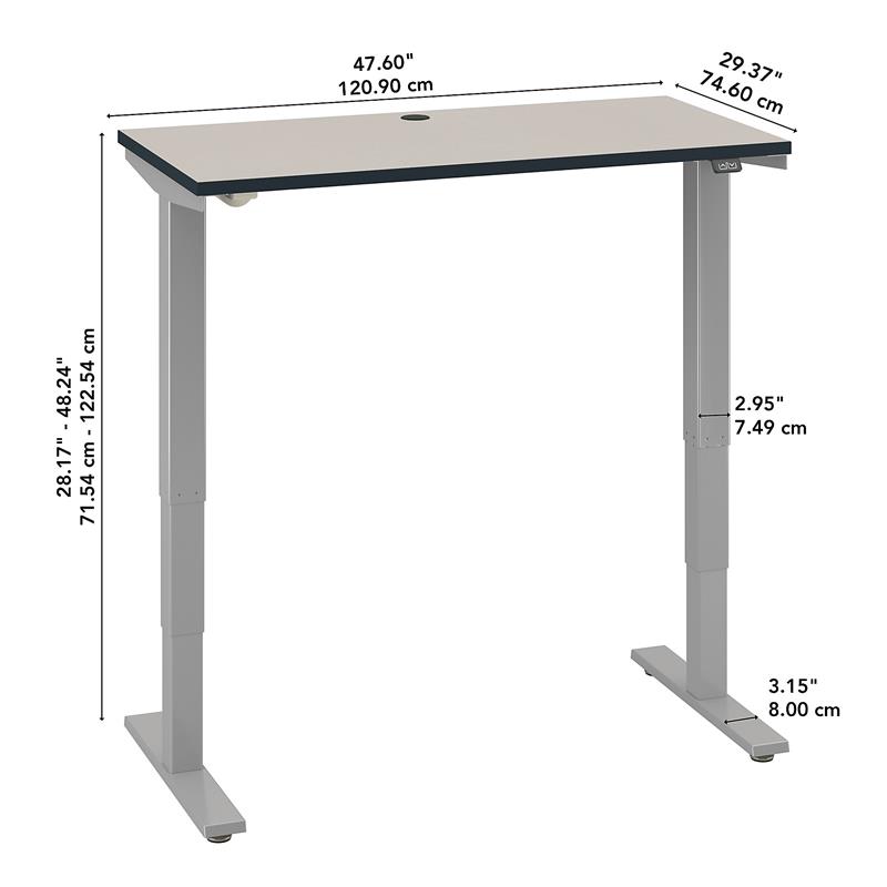 Move 40 Series 48W x 30D Adjustable Desk in White Spectrum - Engineered Wood